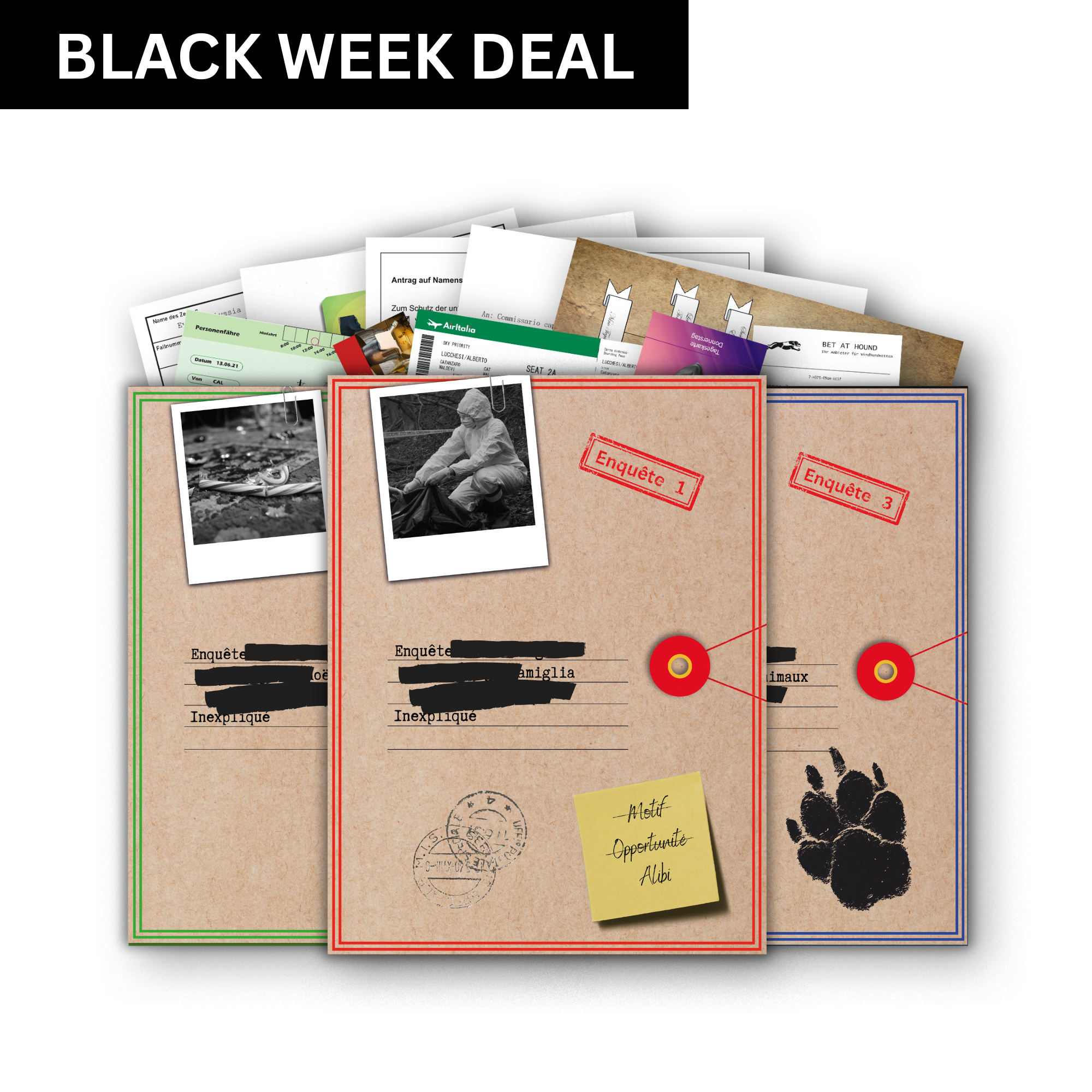 BLACK WEEK : 3 enquêtes pour le prix de 2
