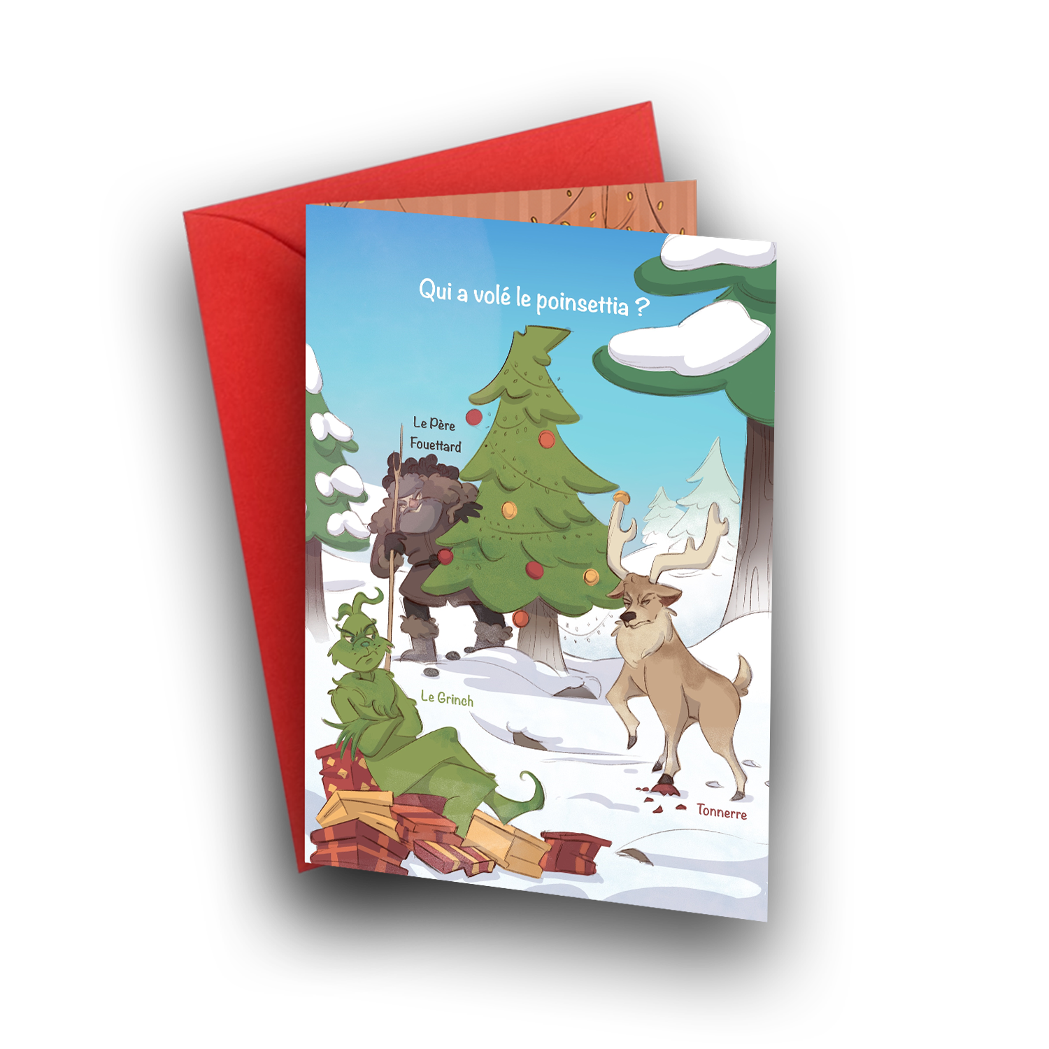 Carte de Noël avec des énigmes